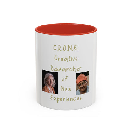 CRONE Coffee Mug – "Creative Researcher of New Experiences" Accent Ceramic Mug (11/15 oz)