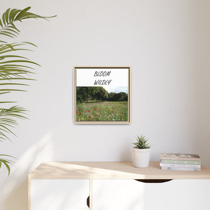 Bloom Wildly Framed Canvas Print — Wildflower Meadow Wall Art