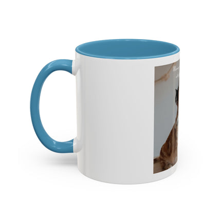 Cat Hug Coffee Mug – "Marriage is an Endless Sleepover" Accent Mug