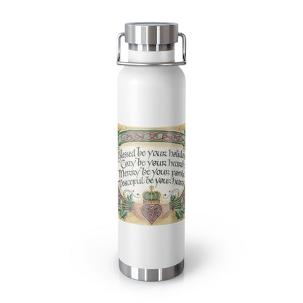 Blessed Be Copper Bottle – 22oz Insulated Flask with Celtic-Inspired Design