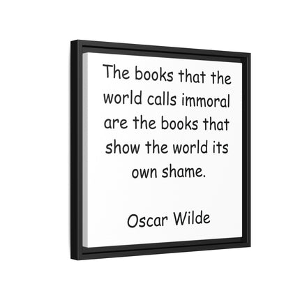 Oscar Wilde Quote Matte Canvas Print — Framed Literary Wall Art