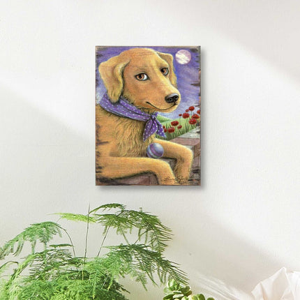 Flowers Fetch & Fun Wooden Wall Art by Laura Seeley - Pets Dog and Cats Decor - 8511111B-3