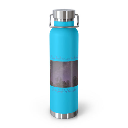 Starry Night Insulated Water Bottle - 22oz, Inspirational Quote
