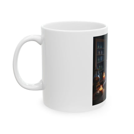 Mystic Moonlit Cats Ceramic Mug — Cozy Witchy Cat Coffee Cup (11oz & 15oz)
