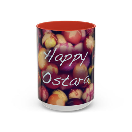 Ostara Celebration Mug – 15oz Accent Cup with Colored Egg Design