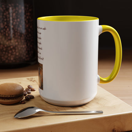 Owl Poem Accent Coffee Mug – Rustic Wildlife Quote Mug (11/15oz)