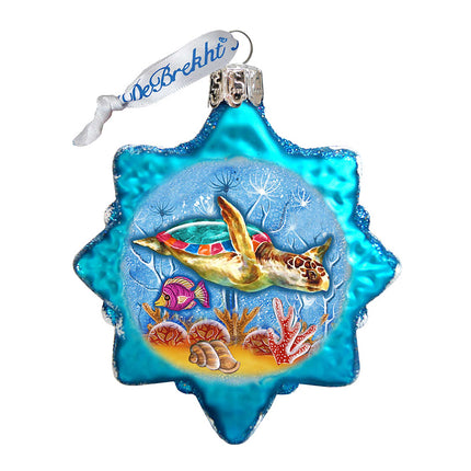 Turtle Mercury Glass Ornament by G. DeBrekht - Coastal Holiday Decor - 775479-4