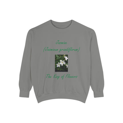 Jasmine Flower Sweatshirt - Unisex Garment-Dyed