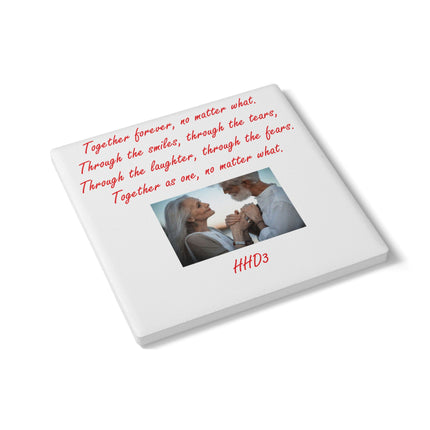 Romantic Ceramic Coaster Set - Together Forever Design