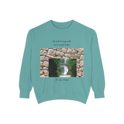 Newton Quote Sweatshirt – Garment-Dyed Unisex Pullover for Reflection