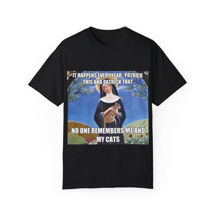 Funny Cat Lover T-Shirt – ‘No One Remembers Me & My Cats’