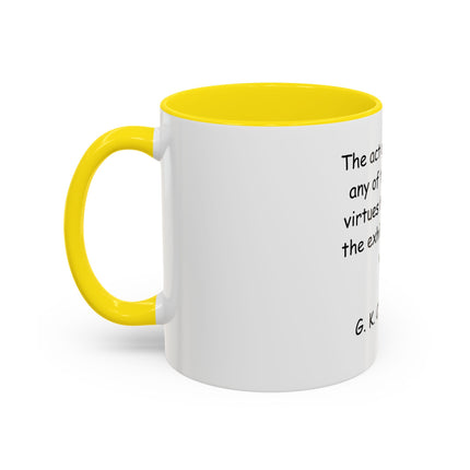 Coffee Mug with G.K. Chesterton Quote – Literary Quote Accent Mug (11/15 oz)