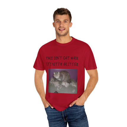 Kitty Glitter T-Shirt – Unisex Cat Lover Tee with Playful Quote