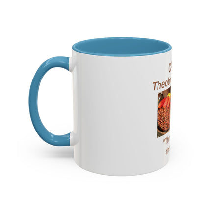 Cacao Coffee Mug – "The Food of the Gods" Botanical Cocoa Illustration (11/15 oz)