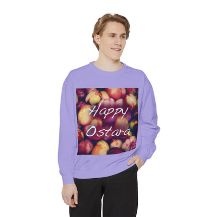 Happy Ostara Unisex Garment-Dyed Sweatshirt