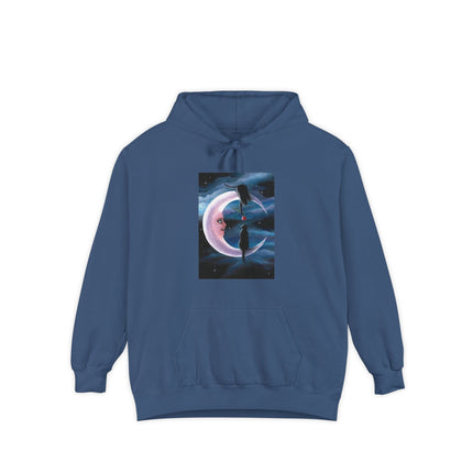 Crescent Moon Black Cats Hoodie — Rose Offering Cat Moon Graphic