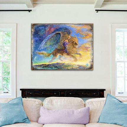 Where Are We Going My Lovely Fantasy Wooden Wall Art by Josephine Wall - Fantasy Decor - 852142-JW-0