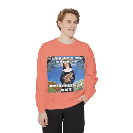 Humorous Unisex Sweatshirt - "No One Remembers Me and My Cats"