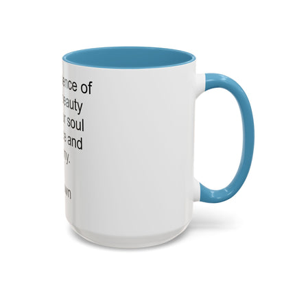 Nature Quote Coffee Mug — "Let the essence of nature's beauty..." Inspirational Accent Mug
