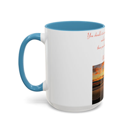Zen Quote Accent Mug – 15oz Ceramic Cup for Mindful Mornings