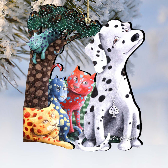 The World We Weave Wooden Ornaments by Laura Seeley - Pets Dog and Cats Decor - 8511013-LS-0