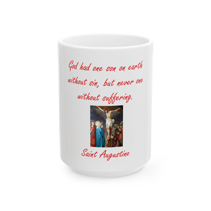 Saint Augustine Quote Ceramic Mug — Inspirational Christian Gift (11oz/15oz)