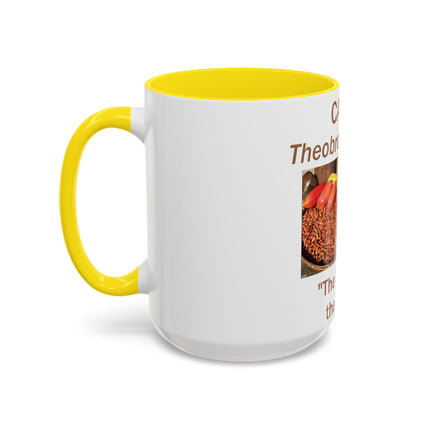 Cacao Accent Mug – “Food of the Gods”, 15oz Ceramic