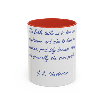 Chesterton Quote Mug – 11oz Accent Cup for Literary Peacemakers