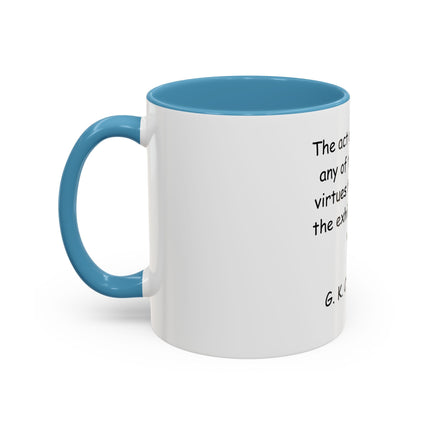 Coffee Mug with G.K. Chesterton Quote – Literary Quote Accent Mug (11/15 oz)