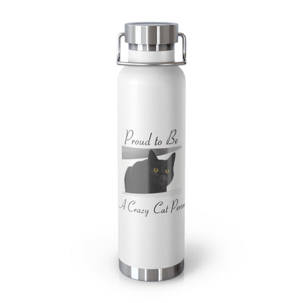 Proud Cat Parent Insulated Bottle – 22oz Travel Gift for Cat Lovers