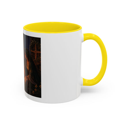 Brigid’s Fire Accent Coffee Mug — Pagan Imbolc Celebration Tea Cup (11/15oz)