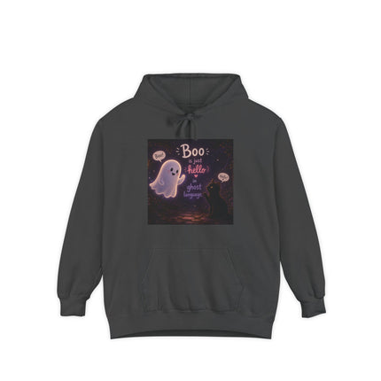 Cute Ghost 'Boo Is Just Hello' Halloween Hoodie