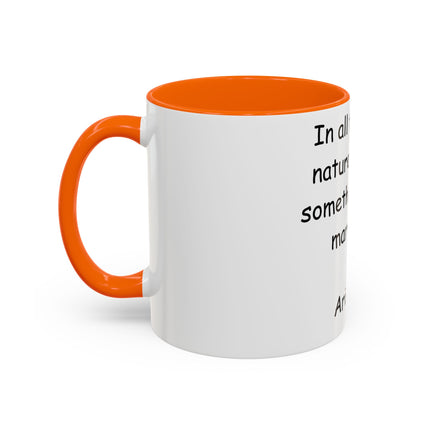 Aristotle Quote Accent Mug – 11oz Ceramic Cup for Nature Lovers