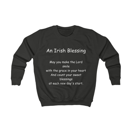 Kids Sweatshirt — "An Irish Blessing" Prayer Pullover for Children