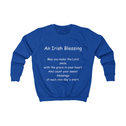 Kids Sweatshirt — "An Irish Blessing" Prayer Pullover for Children
