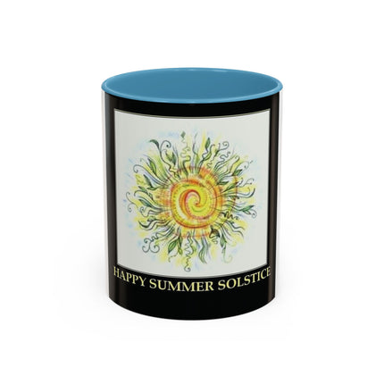 Summer Solstice Mug – 11oz Accent Ceramic Cup with Sunshine Art
