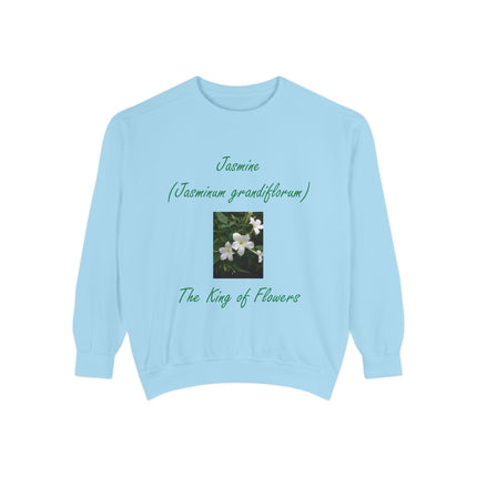 Jasmine Flower Sweatshirt - Unisex Garment-Dyed
