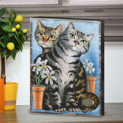 Kitty Cats Treat Wooden Wall Art by Laura Seeley - Pets Dog and Cats Decor - 8512115B-2
