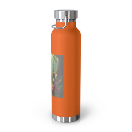 22oz Insulated Bottle — Enchanted Forest Cat & Girl Illustration