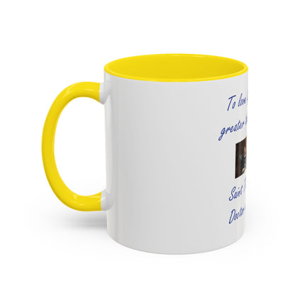 Saint Thomas Aquinas Quote Coffee Mug — "To love God is something greater than to know Him"