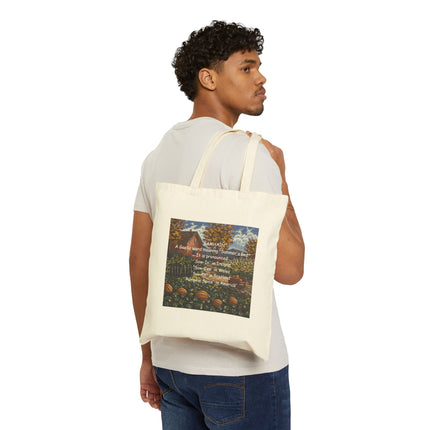 Samhain Pumpkin Spice Tote — Funny Samhain Pronunciation Cotton Canvas Tote