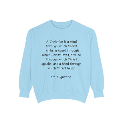 Inspirational Christian Quote Sweatshirt - Unisex Garment-Dyed