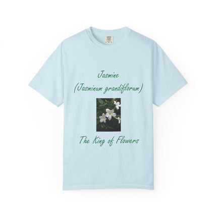 Jasmine Flower Unisex Garment-Dyed T-Shirt - The King of Flowers Design