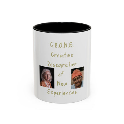CRONE Coffee Mug – "Creative Researcher of New Experiences" Accent Ceramic Mug (11/15 oz)