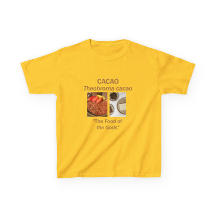 Cacao Kids Cotton Tee – “Food of the Gods” Graphic Shirt