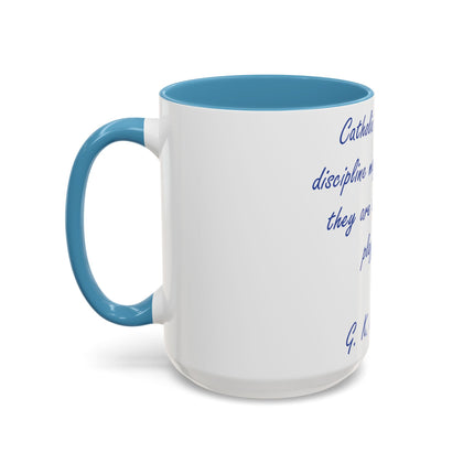 Chesterton Quote Accent Mug – “Walls of a Playground” – 15oz Ceramic