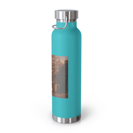 22oz Copper Vacuum Bottle — Autumn Leaves Cider Design