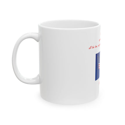 Patriot Quote Ceramic Mug — American Flag & Mark Twain Quote (11oz/15oz)