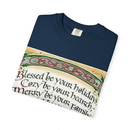 Blessed Be Your Holiday Unisex Garment-Dyed T-Shirt