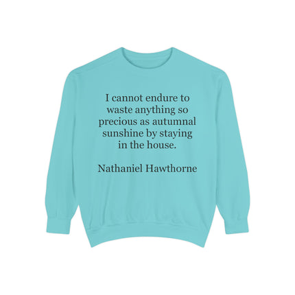 Sweatshirt — Nathaniel Hawthorne Autumn Quote Cozy Pullover